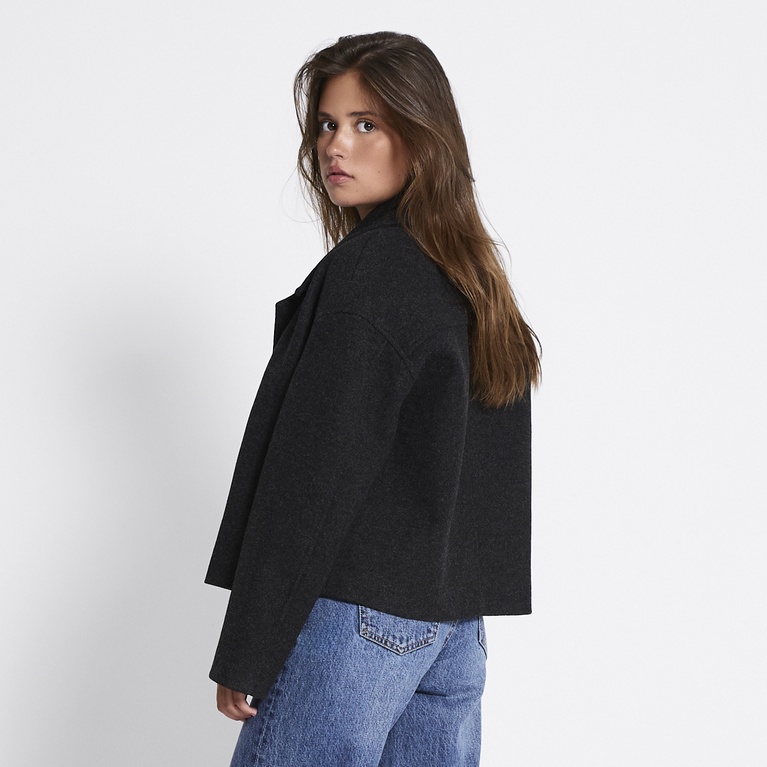 Short coat "Maggie" Black melange